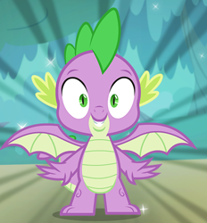 Size: 440x475 | Tagged: safe, imported from derpibooru, screencap, spike, dragon, molt down, cropped, game, gameloft, looking at you, male, smiling, winged spike, wings