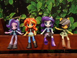 Size: 4608x3456 | Tagged: safe, imported from derpibooru, daring do, rarity, starlight glimmer, sunset shimmer, equestria girls, doll, equestria girls minis, female, irl, photo, singapore, toy