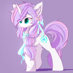 Size: 1700x1700 | Tagged: safe, artist:heddopen, imported from derpibooru, oc, oc only, oc:majalis valley, pony, unicorn, clothes, ear fluff, female, jewelry, mare, scarf, simple background, solo, tied up