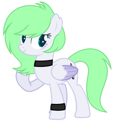 Size: 1460x1540 | Tagged: safe, artist:bloodlover2222, imported from derpibooru, oc, oc only, oc:harmonic note, pegasus, pony, choker, female, mare, simple background, solo, transparent background