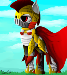 Size: 4500x5000 | Tagged: safe, artist:nixworld, imported from derpibooru, oc, absurd resolution, armor, badass, cool, grass, grass field, guard, royal guard, royalty, soldier