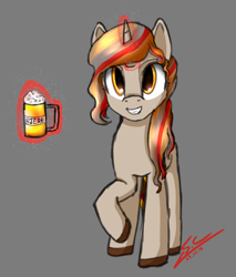 Size: 1704x2000 | Tagged: safe, artist:speed-chaser, imported from derpibooru, oc, oc only, oc:calice, pony, unicorn, colored hooves, commission, female, glowing horn, magic, mare, raised hoof, simple background, solo, telekinesis