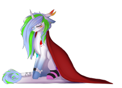 Size: 6000x4328 | Tagged: safe, artist:crazllana, imported from derpibooru, oc, oc only, oc:sam, pony, unicorn, absurd resolution, broken horn, clothes, eyes closed, female, floppy ears, mare, simple background, socks, solo, striped socks, transparent background