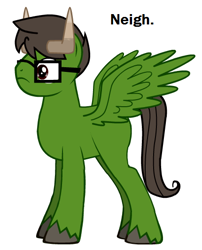 Size: 430x532 | Tagged: safe, artist:eddsworld, imported from derpibooru, oc, oc only, oc:edd, pony, bull horns, edd gould (eddsworld), eddsworld, glasses, ponified