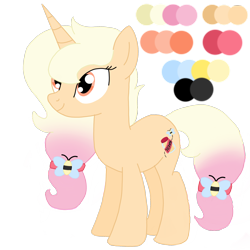 Size: 2000x2000 | Tagged: safe, artist:xoradoodles, deleted from derpibooru, imported from derpibooru, oc, oc:honey bun, pony, unicorn, female, mare, reference sheet, simple background, solo, transparent background