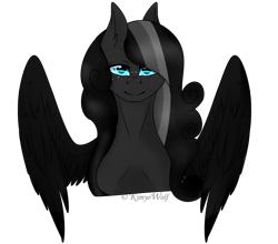 Size: 1024x902 | Tagged: safe, artist:kimyowolf, imported from derpibooru, oc, oc only, oc:lightwing feather, pegasus, pony, bust, female, mare, portrait, simple background, solo, transparent background