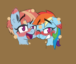 Size: 2080x1768 | Tagged: safe, artist:niggerdrawfag, imported from derpibooru, rainbow dash, windy whistles, drunk, drunker dash, female, mother and daughter, squeans