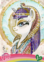 Size: 742x1042 | Tagged: safe, artist:sararichard, imported from derpibooru, rarity, pony, egyptian, traditional art
