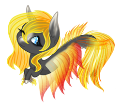 Size: 2905x2480 | Tagged: safe, artist:oneiria-fylakas, imported from derpibooru, oc, oc only, oc:lucifer, seapony (g4), chibi, female, high res, one eye closed, simple background, solo, transparent background, wink