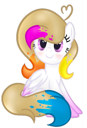 Size: 510x750 | Tagged: safe, artist:xxmelody-scribblexx, imported from derpibooru, oc, oc only, oc:spring splat, pegasus, pony, female, mare, simple background, sitting, solo, transparent background