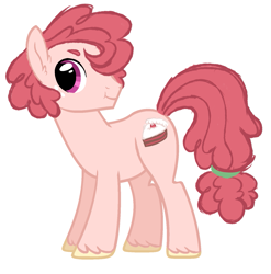 Size: 1457x1473 | Tagged: safe, artist:pandemiamichi, artist:s1nb0y, imported from derpibooru, oc, oc only, oc:shortcake, earth pony, pony, male, offspring, parent:big macintosh, parent:sugar belle, parents:sugarmac, simple background, solo, stallion, white background