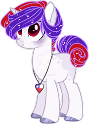 Size: 1024x1421 | Tagged: safe, artist:pandemiamichi, artist:s1nb0y, imported from derpibooru, oc, oc only, oc:mina, pony, unicorn, chile, female, jewelry, mare, necklace, simple background, solo, transparent background, watermark