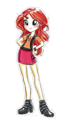 Size: 605x1024 | Tagged: safe, artist:php77, editor:php77, imported from derpibooru, sunset shimmer, equestria girls, equestria girls series, female, simple background, solo, transparent background