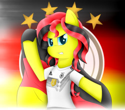 Size: 1250x1100 | Tagged: safe, artist:berryveloce, imported from derpibooru, oc, oc only, pony, football, germany, ponified, solo, sports, world cup