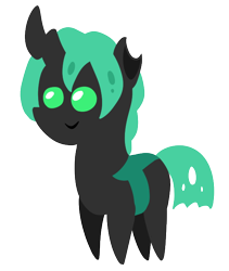 Size: 552x655 | Tagged: safe, imported from derpibooru, oc, oc only, oc:speculo, changeling, chibi, green changeling, simple background, solo, transparent background