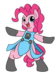 Size: 534x712 | Tagged: safe, artist:dudey64, imported from derpibooru, pinkie pie, pony, bipedal, female, simple background, solo, transparent background