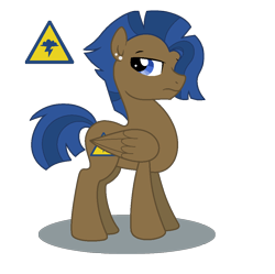 Size: 1000x996 | Tagged: safe, artist:lieutenantkyohei, imported from derpibooru, oc, oc only, oc:stormy weather, pegasus, pony, magical gay spawn, male, offspring, parent:dumbbell, parent:thunderlane, simple background, solo, stallion, transparent background