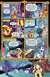 Size: 1073x1650 | Tagged: safe, idw, imported from derpibooru, princess celestia, sunset shimmer, pony, spoiler:comic, spoiler:comicannual2013, advertisement, butt, idw advertisement, plot, preview