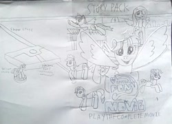 Size: 1150x830 | Tagged: safe, artist:creepa-bot inc., imported from derpibooru, applejack, fluttershy, pinkie pie, rainbow dash, rarity, twilight sparkle, twilight sparkle (alicorn), alicorn, my little pony: the movie, design, lego, lego dimensions, story pack, traditional art