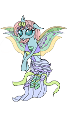 Size: 900x1636 | Tagged: safe, imported from derpibooru, ocellus, changedling, changeling, fairy, clothes, cosplay, costume, crossover, fairy wings, fairyized, female, harmonix, simple background, solo, sparkly wings, tecna, transparent background, winx, winx club, winxified