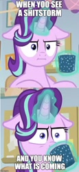 Size: 500x1088 | Tagged: safe, edit, edited screencap, imported from derpibooru, screencap, starlight glimmer, pony, marks for effort, :i, chocolate, comic, cropped, dialogue, drinking, empathy cocoa, female, floppy ears, food, hot chocolate, i mean i see, image macro, levitation, magic, mare, marshmallow, meme, screencap comic, solo, telekinesis, vulgar