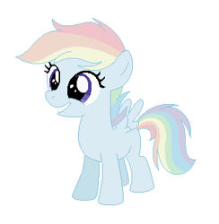 Size: 328x336 | Tagged: safe, artist:diamond-chiva, deleted from derpibooru, imported from derpibooru, oc, pegasus, pony, base used, female, filly, not rainbow dash, offspring, parent:double diamond, parent:rainbow dash, parents:doubledash, rainbow hair, simple background, solo, white background