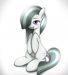 Size: 1380x1524 | Tagged: safe, artist:fotasy, imported from derpibooru, marble pie, earth pony, pony, bedroom eyes, cute, female, mare, smiling, solo