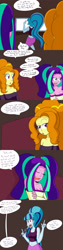 Size: 1000x4000 | Tagged: safe, artist:jake heritagu, imported from derpibooru, adagio dazzle, aria blaze, sonata dusk, comic:aria's archives, series:sciset diary, equestria girls, clothes, comic, female, karaoke, the dazzlings