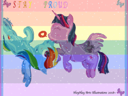 Size: 800x600 | Tagged: safe, artist:theelementofmagic, imported from derpibooru, rainbow dash, twilight sparkle, alicorn, pegasus, pony, animated, female, lesbian, pride month, shipping, twidash, twilight sparkle (alicorn)