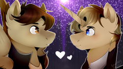 Size: 1024x580 | Tagged: safe, artist:shade4568, imported from derpibooru, pegasus, pony, unicorn, han solo, luke skywalker, ponified