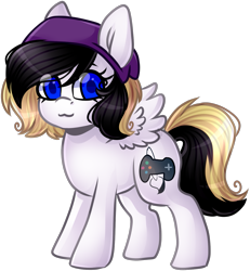 Size: 1209x1307 | Tagged: safe, artist:grapegrass, imported from derpibooru, oc, oc only, oc:rory gigabyte, pegasus, pony, blue eyes, commission, cute, hat, male, ocbetes, simple background, solo, stallion, transparent background, ych result