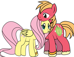 Size: 597x462 | Tagged: safe, artist:dekomaru, edit, imported from derpibooru, big macintosh, fluttershy, earth pony, pegasus, pony, tumblr:ask twixie, ask, cropped, female, fluttermac, male, shipping, straight, tumblr