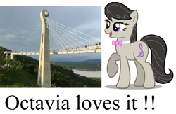 Size: 1991x1296 | Tagged: safe, artist:schwarz, imported from derpibooru, octavia melody, architecture, obligatory pony, siaogongshan skywalk park, taiwan