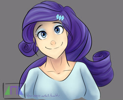 Size: 3000x2424 | Tagged: safe, artist:the-acolyte-artist, imported from derpibooru, rarity, human, equestria girls, beautiful, cartoony, cute, female, human coloration, humanized, looking at you, raribetes, smiling, solo