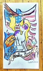 Size: 1024x1677 | Tagged: safe, artist:colorsceempainting, imported from derpibooru, pony, bastion brony, france, paint, painting, solo, traditional art, united states, watercolor painting