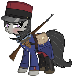 Size: 2869x3000 | Tagged: safe, artist:brony-works, imported from derpibooru, octavia melody, pony, boots, clothes, female, french, gun, high res, history, military, military uniform, mud, rifle, shoes, simple background, solo, transparent background, uniform, vector, weapon, world war i