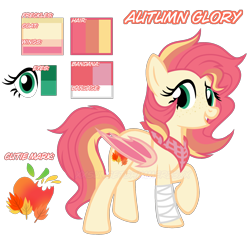 Size: 1908x1922 | Tagged: safe, artist:xxsunsetshimmer23xx, imported from derpibooru, oc, oc only, oc:autumn glory, pegasus, pony, bandage, base used, bat pony hybrid, bat wings, fangs, female, mare, neckerchief, offspring, parent:big macintosh, parent:fluttershy, parents:fluttermac, reference sheet, simple background, solo, transparent background