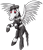 Size: 1363x1596 | Tagged: safe, artist:40kponyguy, derpibooru exclusive, edit, editor:binkyt11, idw, imported from derpibooru, long face, pegasus, pony, villains of equestria collab, flying, looking at you, male, simple background, solo, spread wings, traditional art, transparent background, wings