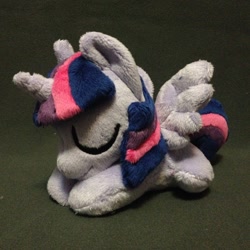 Size: 960x960 | Tagged: safe, artist:burgunzik, imported from derpibooru, twilight sparkle, alicorn, pony, chibi, irl, photo, plushie, prone, solo, twilight sparkle (alicorn)