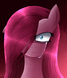 Size: 826x952 | Tagged: safe, artist:sugaryicecreammlp, imported from derpibooru, pinkie pie, pony, bust, crying, female, pinkamena diane pie, portrait, solo