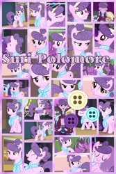 Size: 1200x1800 | Tagged: safe, artist:princessemerald7, imported from derpibooru, blue nile, neon lights, rarity, rising star, suri polomare, trenderhoof, pony, rarity takes manehattan, season 4, collage, female, hug, laughing, mare, smiling, smirk