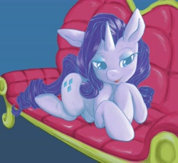 Size: 5625x5145 | Tagged: safe, artist:sajuaira, imported from derpibooru, rarity, pony, unicorn, absurd resolution, anatomically incorrect, fainting couch, female, incorrect leg anatomy, looking at you, mare, prone, solo