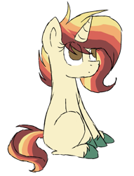 Size: 659x861 | Tagged: safe, artist:mintoria, imported from derpibooru, oc, oc only, oc:fire cracker, pony, unicorn, female, mare, simple background, sitting, sketch, solo, transparent background