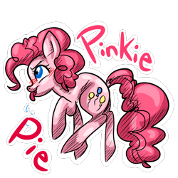 Size: 1000x1000 | Tagged: safe, artist:cycerina, imported from derpibooru, pinkie pie, earth pony, pony, blushing, cutie mark, dancing, evil enchantress, female, mare, simple background, solo, text, tongue out, transparent background