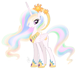 Size: 2280x2084 | Tagged: safe, artist:ilaria122, imported from derpibooru, princess celestia, alicorn, pony, ear piercing, earring, ethereal mane, halo, jewelry, necklace, older, older princess celestia, piercing, queen celestia, regalia, simple background, starry mane, transparent background