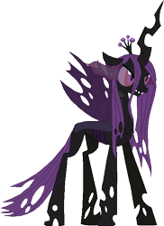 Size: 480x660 | Tagged: safe, artist:westrail642fan, imported from derpibooru, queen chrysalis, changeling, changeling queen, rise and fall, alternate timeline, alternate universe, female, purple changeling, simple background, solo, transparent background