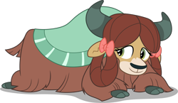 Size: 5160x3000 | Tagged: safe, artist:dashiesparkle, imported from derpibooru, yona, yak, non-compete clause, .svg available, absurd resolution, cloven hooves, cute, female, simple background, smiling, solo, transparent background, vector, yonadorable