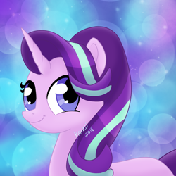 Size: 1280x1280 | Tagged: safe, artist:karzii, imported from derpibooru, starlight glimmer, pony, unicorn, female, mare, smiling, solo