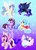 Size: 1500x2100 | Tagged: safe, artist:karzii, imported from derpibooru, princess cadance, princess celestia, princess flurry heart, princess luna, princess skystar, twilight sparkle, alicorn, seapony (g4), my little pony: the movie, alicorn tetrarchy, baby, chibi, crown, cute, cutedance, cutelestia, diaper, female, filly, flurrybetes, jewelry, looking at you, lunabetes, mare, regalia, skyabetes, tiara, twiabetes, twilight sparkle (alicorn), watermark