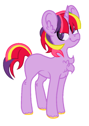 Size: 586x822 | Tagged: safe, artist:pon3waves, imported from derpibooru, oc, oc only, pony, base used, chest fluff, cute, magical lesbian spawn, ocbetes, offspring, parent:sunset shimmer, parent:twilight sparkle, parents:sunsetsparkle, simple background, solo, transparent background